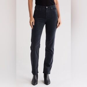 NWT AG Jeans Alexxis High-rise Vintage Straight Pants 1 Year Sulphur Black 27